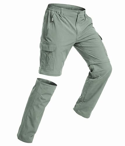 NATUVENIX Men's Convertible Hiking Pants Quick Dry Zip Off Cargo Lightweight Water Resistant Stretch Fishing Travel Outdoor