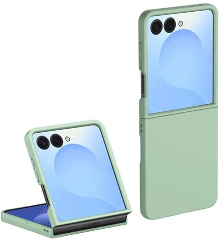 Topme Coque de téléphone Hard Skin pour Samsung Galaxy Z Flip 7 / Samsung Galaxy Z Flip7 2025 6.85, Manchon de Protection Antichoc en Polycarbonate - Vert Clair