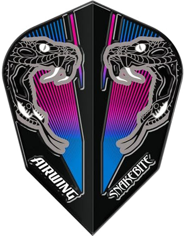 Röd DRAGON Airwing Unique Moulded Peter Wright Snakebite blå V-standard dartflyg 1 set per förpackning (totalt 3 dartblommor)