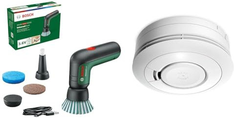 Bosch Home and Garden Akku Reinigungsbürste UniversalBrush (integrierter 3 & Ei Electronics Ei650 Rauchwarnmelder
