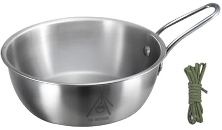 Edelstahl-Schüsseln, Campingschüssel, Edelstahl-Schüssel mit Griffen, Küchen-Geschirr, Outdoor, tragbar, Camping, Wandern, Suppenschale für Picknick, Camping