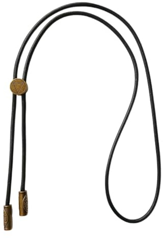 xbiez Cravatta tradizionale per donne e uomini con ciondolo inciso Bolo Cravatta Cravatta Western Cowboy Collana Bolo Tie Concert Shirt Tie, come descritto, Taglia unica