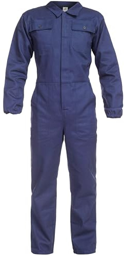 BWOLF ANAX - Tuta lavoro uomo, 100% cotone, 5 tasche, blu navy, XL