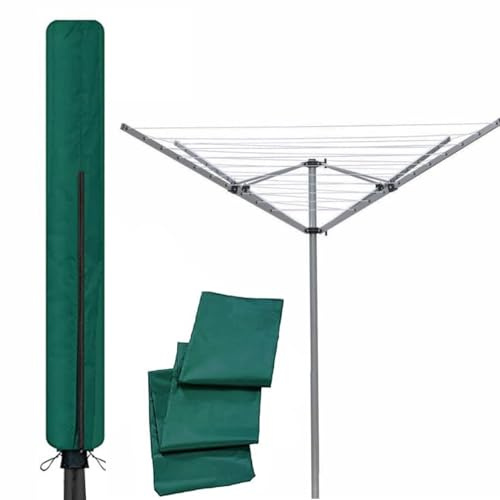 LORD C Whirly Cover Rotary Washing Line Cover Clothes Airer Outdoor Garden Dryer Heavy Duty Rotary Windproof Waterproof Durable And Rot Proof Material 170x55cm Approx. In Size (Green)