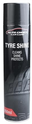 Auto Choice Tyre Shine 650ml PMTS650 – Foam Tyre Cleaner & Protector, Restores Deep Black Finish, Prevents Cracking & Sun Fading