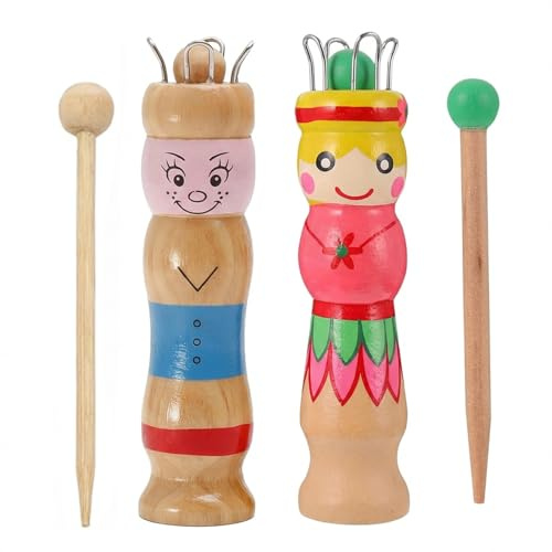 French Knitting Doll, French Knitting Machine, Creative Craft Sessions for Motor Skills Development, Two Piece Spool Knitting Set for Beginners and Craft Projects