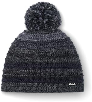 Eisbär Mütze Herren & Damen Mikata Pompon Grau - Unisex mit Fleece Futter schützt vor Kälte und Wind - kuschelig weiche Bommelmütze Pudelmütze Haube aus Österreich