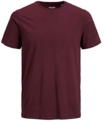 JACK & JONES Herren JJEORGANIC Basic Tee SS O-Neck NOOS T-Shirt, Rot (Port Royale Detail: Slim), XXL
