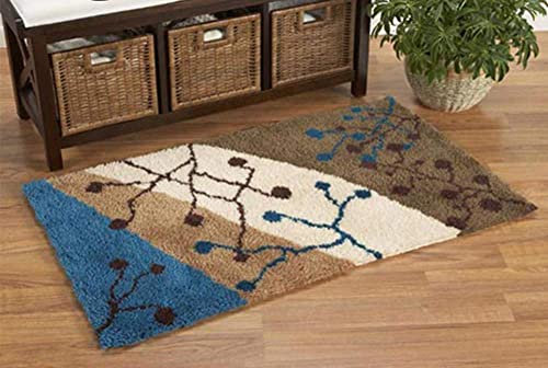 ROCKY&CHAO Knüpfteppich Zum Selber knüpfen - 60x40cm Knüpfsets Latch Hook Kit Selbst Knüpfen Set für Kinder und Erwachsene
