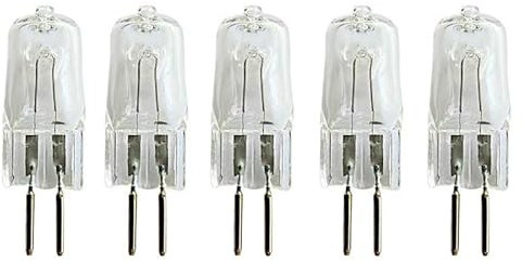 JZLBBC 5 Pezzi Lampadina Alogena G5.3 220V 20W GU5.3 base a doppio ago Alogene Capsule Lampada Alogena 2700K Bianco Caldo,35W