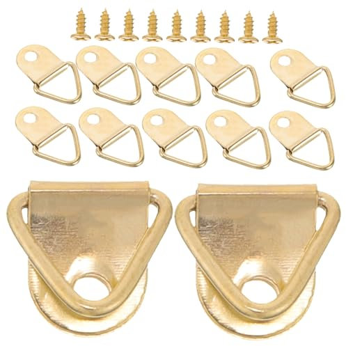 HOMOCONO 100er Set Dekohaken zum Aufhängen von Bildern Hakenringe D- -Bilderaufhänger robustes Bilderaufhängeset