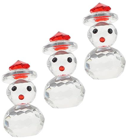 OUNONA 9stücke Teiliges Weihnachtsdeko Kristall Schneemann Figuren Für Festliche Tischdekoration Im Innenbereich Für Zuhause Büros Und Feiern