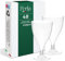 Perla - 48 Calici da Vino in Plastica Rigida Trasparente180ml - Bicchieri Resistenti e Riutilizzabili - Bicchiere Calice Vino per Compleanni - Matrimoni e Feste