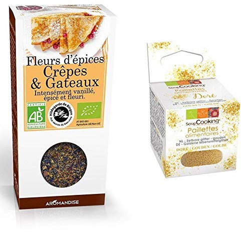 Edible Flowers Preparation for Crepes and Cakes + Edible Golden Glitter