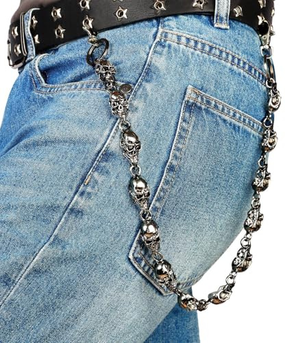 Milakoo byxkedja punk gotiska kvinnor män jeans byxor kedja gör-det-själv smycken plånbok kedja, En Storlek, Legering, Ingen gel