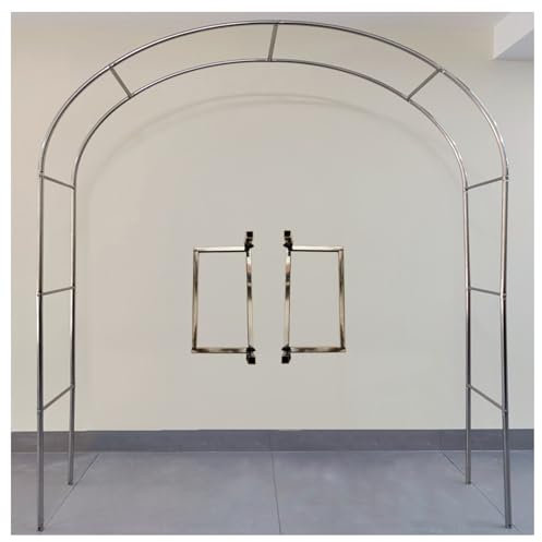 Arco da giardino in metallo in acciaio inox arco rosa 230/240 x 120 500 x 38 cm supporto piante rampicanti decorazione giardino traliccio esterno (colore: 19 mm Dimensioni: 1,2 x 2,3 m)