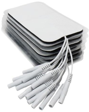 FunnAura 20 Pcs Large Electrode Tens Machine Pads, 2x4 Inch Self-Adhesive Tens Pads Replacement for 2mm Pin Electrotherapy