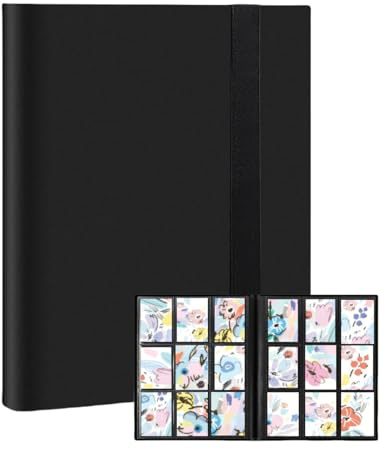 Card Collection Binder, 9-Pocket Card Folders, Collectible Album Folder Storage Organizer for Hobbyist Collectors, Travel Home Studio Kids Women Men for Details, Portable Use