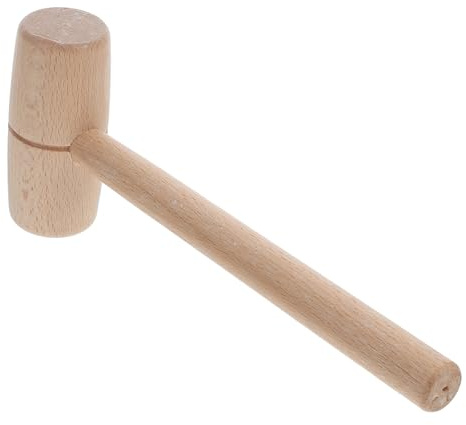 SHOWERORO Mazo de Carpintero Pequeño de Madera de Haya, Martillo de Cabeza Redonda para Bricolaje y Trabajos en Madera, Herramienta Manual Precisa para Artesanía y Montaje de Herrajes