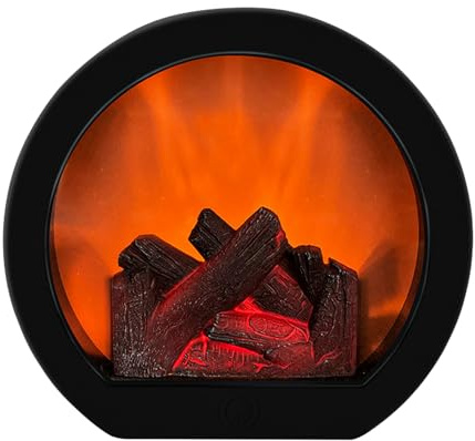 Sertay Camino Decorativo, Camino Led Senza Riscaldamento, Camino Da Tavolo Con Effetto Fiamma Realistico, Luci Retrò Decorative Semicircolari, Adatto Per Soggiorno, Camera Da Letto E Ufficio