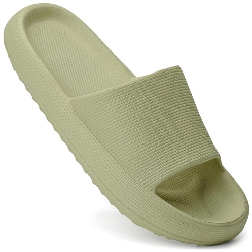 Happy Lily Cloud Slides for Women, Slippers for Men, Womens Sandals, Pillow Slides Shower Shoes House Slippers Beach Sandals, 7-8 Women/5.5-6.5 Men