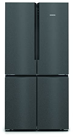 Siemens iQ500 KF96NAXEAG Freestanding French Door Fridge Freezer with Home Connect, noFrost, multiAirflow system, freshSense, safetyGlass shelves, 183x91cm, Black Stainless Steel