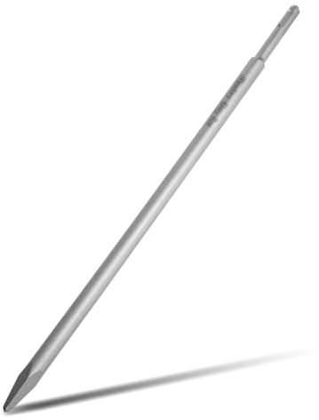 Monkey King Bar Cincel puntiagudo de 400 mm, utilizado para conectores, ladrillos, mampostería, granito, compatible con martillos de roatry SDS Plus.