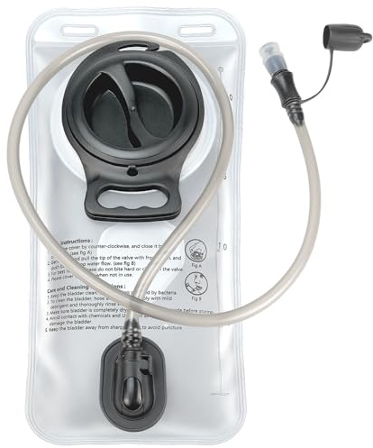 DTnewsun Vessie d'hydratation 1,5 L, 2 L, 3 L, réservoir d'eau étanche avec tuyau isolé, pour sac d'hydratation pour le cyclisme, la randonnée, la course à pied, l'escalade, le vélo, blanc, 90