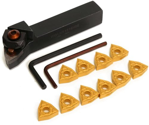 Maizoon CNC - Soporte de barra de perforación para torno interno WWLNR1616H08/WWLNR1616K08 16X100 mm, herramienta de torneado CNC, llave inglesa, WNMG080, 4 cuchillas de acero inoxidable de alto