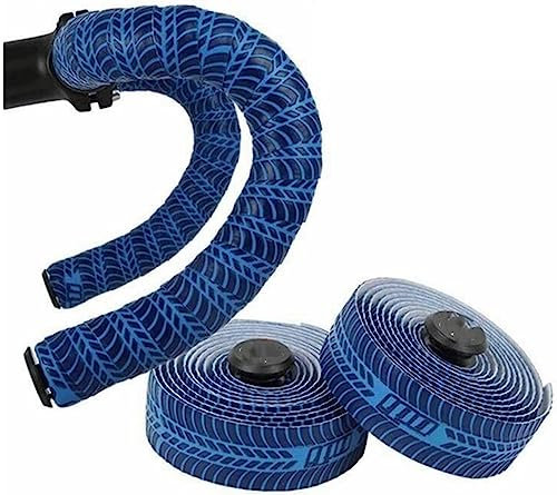 Radfahren Rennrad Professionelles Anti-Rutsch-Lenkerband mit Profilmuster Weiche dämpfende Griffbänder for Fahrräder for Rennräder (Farbe: Gelb) ((Blau)