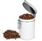 smtfcty Botes de café herméticos de acero inoxidable, 450 ml, vacío, con válvula de salida, para almacenamiento de café en polvo, té, nueces, cacao, color blanco