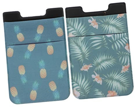 SHINEOFI 2 Pezzi Portacarte Adesivo per Smartphone Wallet per Telefono con Design Resistente e Comfortevole Compatibile con Tutti