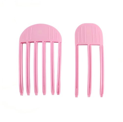 Teron 2 pinces pour le volume des cheveux, peignes coiffants pour frange moelleuse, pas de chaleur, pinces volumisantes pour la racine des cheveux, ensemble d'outils 3 / 6 dents (violet)