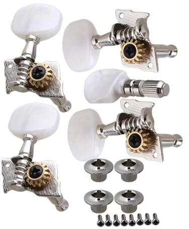 Sevender 2R2L Semiclosed Banjo Strings Tuning Pegs Tuners Machine Heads Turning Keys