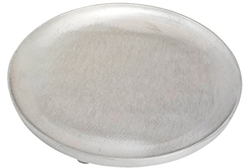 NKlaus piatto per candele in alluminio rotondo Ø 17cm portacandele sottobicchiere opaco decorazione tavola 10440