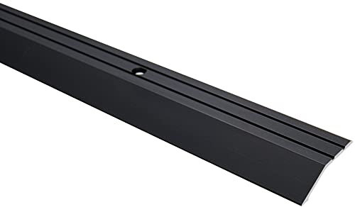 Effector Übergangsleiste zum Schrauben, 90 cm, 39x10 mm, Schwarz, Übergangsprofil Höhenausgleich, Eloxiertes Aluminium Winkelprofil, Gelocht, Abschlussprofil