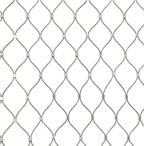 Edelstahl Drahtgitter Gitter Netz für Maschendrahtzaun Weidezaun HüHnerzaun Katzennetz Balkon Hasenzaun Schutznetz Metallgitter Volierennetz Rausfallschutz Netz, Lochabstand 4cm/5cm ( Farbe : 4cm , Gr