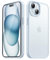 JETech Matt Hülle für iPhone 15 6,1 Zoll, Stoßfest Militärstandard FallSchutz Handyhülle, Mattierte Durchscheinende Rückseite Schutzhülle, Anti-Fingerabdruck (Blau)