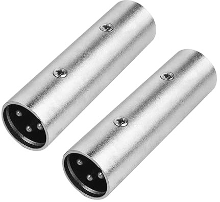 OSALADI 2pièces Adaptateur XLR Pin Male à Male pour Microphone Connecteur XLR pour Mixeur Et Système Audio