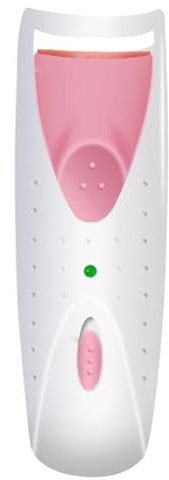Futihana Rizador de Pestañas Eléctrico Rosa Clip de Pestañas Rizador Moldeador Duradero y Portátil