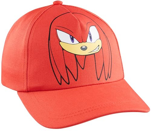 Get Trend Sonic The Hedgehog Cappello Bambino al Culmine Berretto Baseball Knuckles Shadow Tails Cappellino con Visiera Regalo Bambini (Rosso Knuckles)