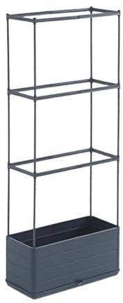 SZLIFE Fioriera con Traliccio, fioriera per pomodori con Gabbia, per Giardinaggio Verticale, Vaso per Fiori, Piante rampicanti, 3 Livelli