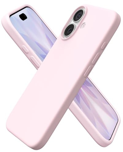 ORNARTO Compatible with iPhone 17 Case 6.3, Slim Liquid Silicone 3 Layers Full Covered Soft Gel Rubber 17 Phone Cases Cover 6.3 inch-Chalk Pink