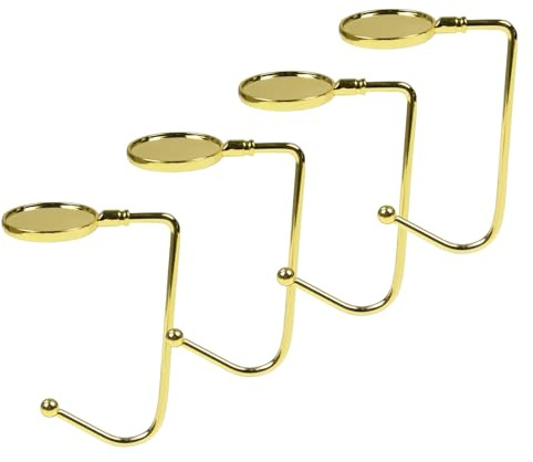 ZKFSIE 4 Pack Christmas Stocking Hooks for Heavy Duty Fireplace Stocking Holders, No Drill Rustproof Zinc Alloy Hangers for Holiday Decorations