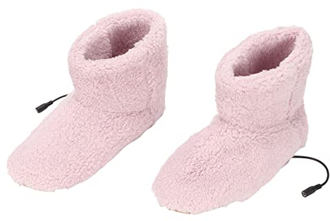Chrees Usb Electric Heat Shoes, Heating Slipper Boots, Uppvärmd Fotvärmare, Plyschdesign, Uppladdningsbar, Halkfri, Varmt Lurvigt För Hemmakontorsresor Användning Bekväm Värme