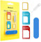 Helect SIM Card Adapter, 5-in-1 Nano & Micro SIM Card Adapter, Kit Converter with Polish Chip and Eject Needle