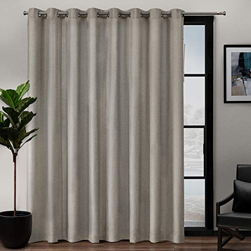 EXCLUSIVE HOME Loha Patio Grommet Top Single Curtain Panel, 108x84, Beige