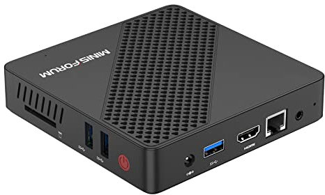 Mini-PC Intel Celeron N4020 (bis 2,8 GHz), DDR4 4 GB/64 GB eMMC, Intel UHD Graphics 600, Mini-Computer ohne Lüfter 4k@60Hz HDMI&VGA, USB3.0, Wi-FI 2.4/5.8G, BT4.2