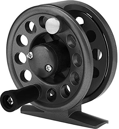 OriGlam Fliegenfischrolle, Angelrad, Fliegeneis-Angelrolle, leistungsstarke, leichte Spinnrollen für Süß- und Salzwasser (schwarz)