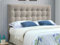 Vente-unique-Polster-Bettkopfteil - 160 cm - Stoff - Beige - Francesco